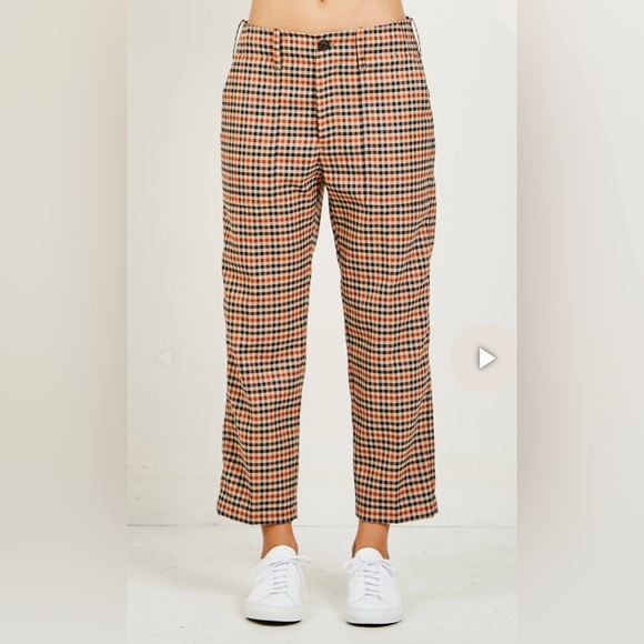 THE TONY PLAID PANTS IN COPPER BY CLOSED Size 28